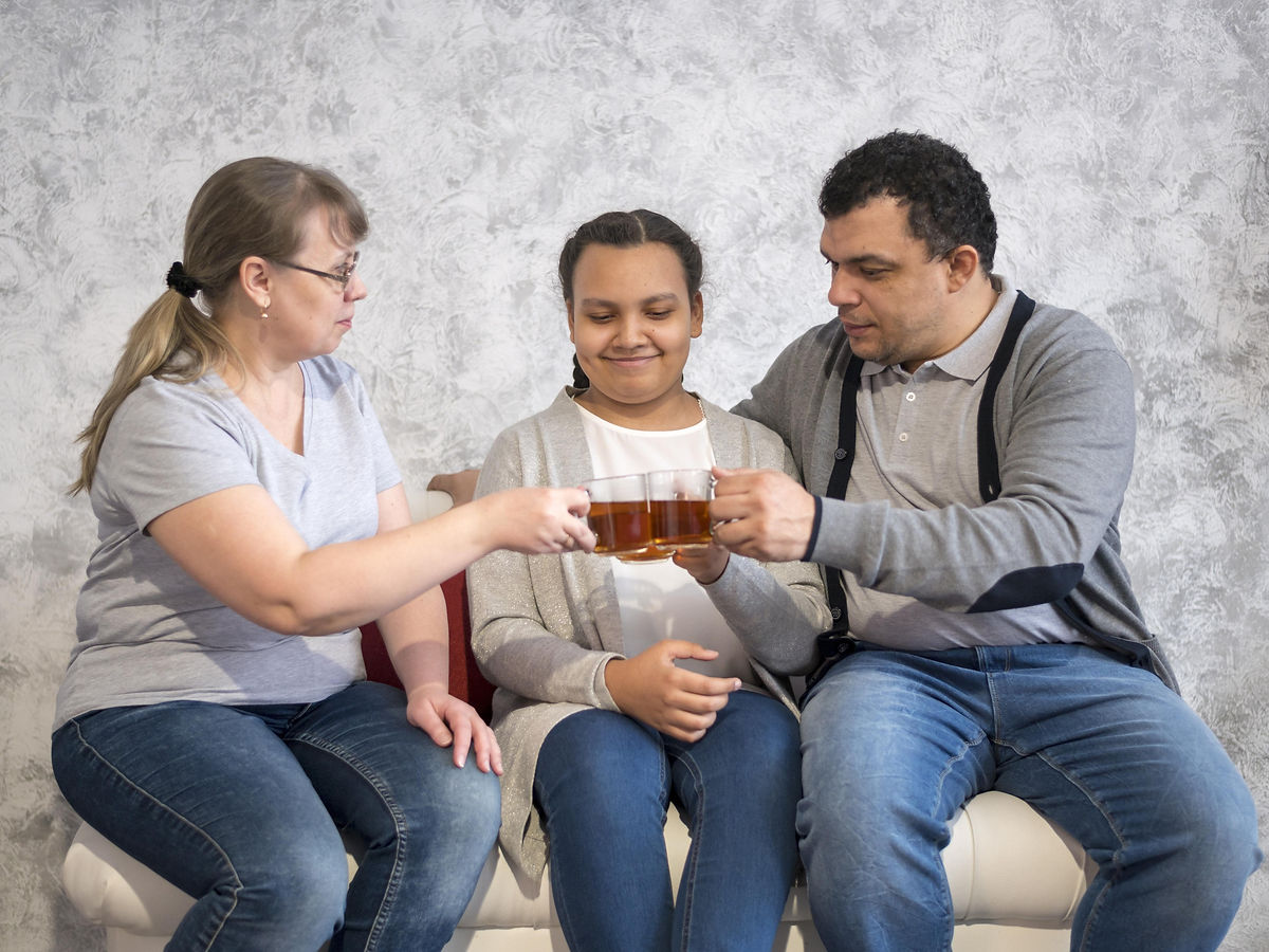 Family sharing a moment together